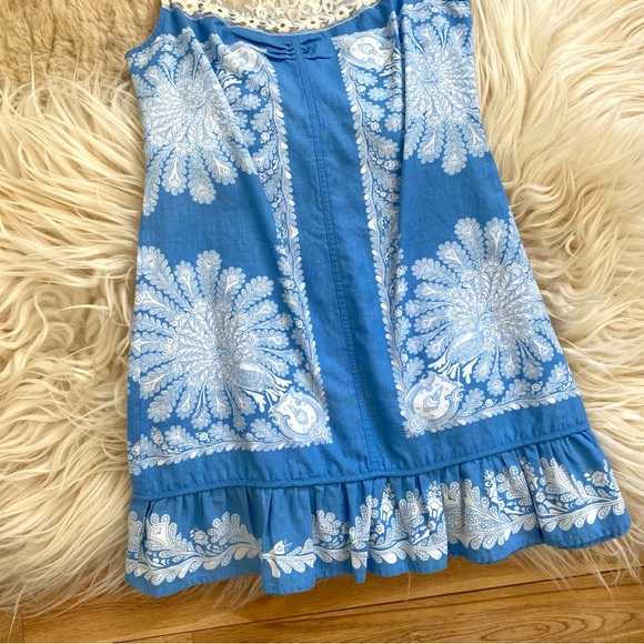 Free People Blue Lace Mini Summer Dress - Picture 2 of 5